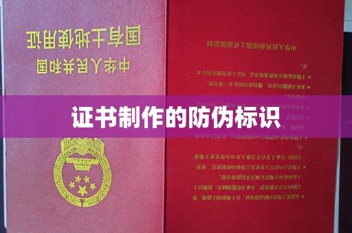 叠彩证书制作的防伪标识