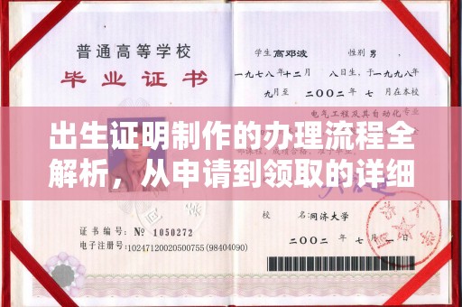 叠彩出生证明制作的办理流程全解析，从申请到领取的详细指南
