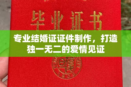 叠彩专业结婚证证件制作，打造独一无二的爱情见证