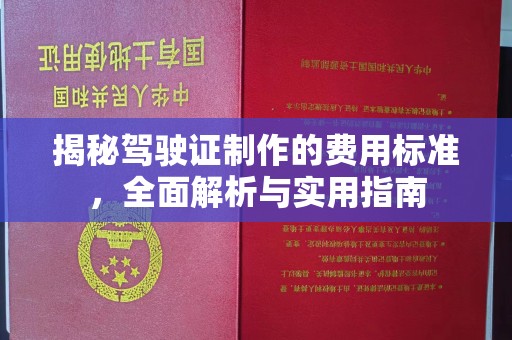 叠彩揭秘驾驶证制作的费用标准，全面解析与实用指南