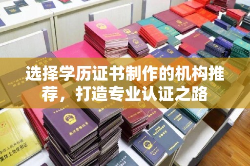 叠彩选择学历证书制作的机构推荐，打造专业认证之路