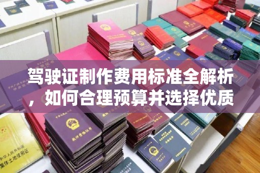 叠彩驾驶证制作费用标准全解析，如何合理预算并选择优质服务？